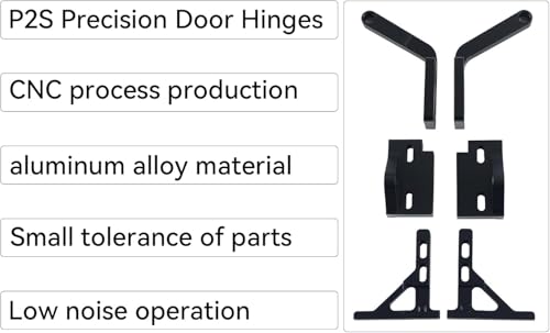 Upgrade Front Door Mounting Kit for BambuLab P2S: 180/270° Adjustable Rotation Pivot Metal Hinge Replacement with Tools 3D Printer Accessories