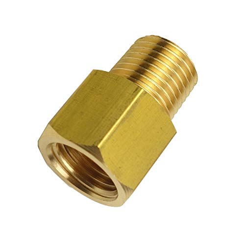 [Australia - AusPower] - 3pcs BSP NPT Adapter British to US Gauge Sensor Sender Adapter Reducer Brass Pipe Fitting Adapter 14 BSPT Male x 14 NPT Female 1/4 BSPT Male x 1/4 NPT Female 3 