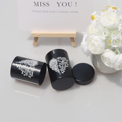 3 Inches Small Urns for Human Ashes Set of 8 Mini Urns for Sharing Small Keepsake Urns Memorial Ashes Holder-Wing Set of 8-heart wing
