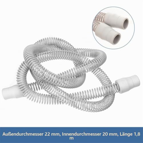 2 CPAP Hoses, 180 cm Length, Universal Respirator Hose, CPAP Accessories for Standard CPAP Devices