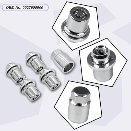 Van SanShao M12 x 1.5 chrome wheel lock lug nuts set, 00276-00900