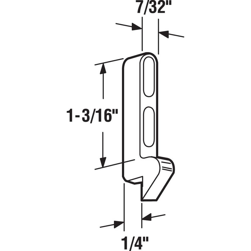 Prime-Line A 127 Sliding Screen Door Keeper, Diecast, Adjustment Slots, Screws Included (10 Pack) 1/4 in. (Pack of 5)