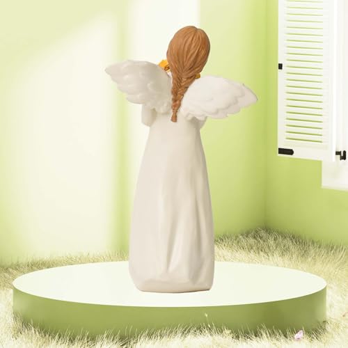 Sunflower Gifts for Women, Guardian Angel Statue Holding Sunflower Figurine Sunflower Angel