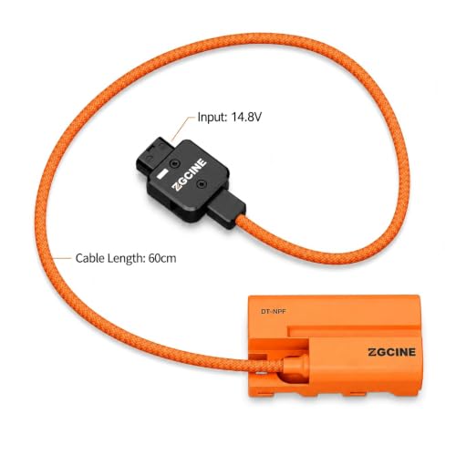 ZGCINE D-Tap to NP-F550 Dummy Battery for Atomos Feelworld Monitor,Braided