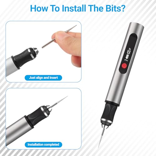 Engraving Pen – Ultimate Cordless Portable Engraving Tool with 30 Bits, Beginner-Friendly Electric Engraver for 50+ Materials, Rechargeable Design for Artists and DIY Creators