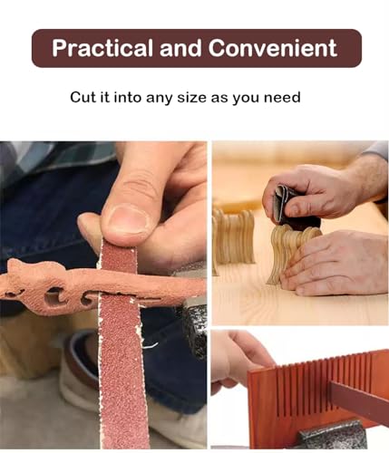 HL-YMXQ Emery Cloth Roll sanding sheets with dispenser, 6 grits for wet sanding metal, automotive, furniture, and wood