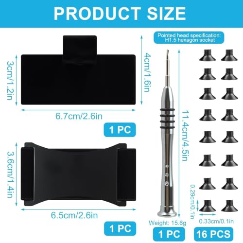 Dedoda wallet replacement screws and elastic band kit compatible with Ridge Wallets, screw and bolt assortment set