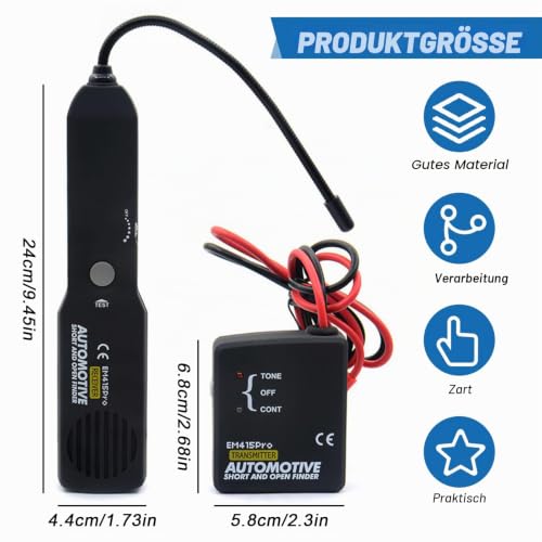 Cable Break Detector, Cable Tracker, Cable Finder, Cable Tester, EM415PRO, Cable Tracker, Network Cable Tester, Multifunctional Cable Checker Line Finder, Car Repair Tool, Network Cable Tester