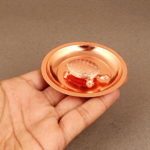 Feng Shui Tortoise Statue with in Copper Plate Sculpted,Best Wishes, Vastu Living Positivity, Wealth, Good Health,Good Luck Longevity,