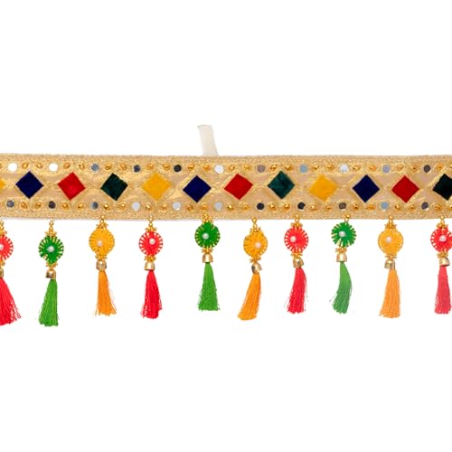 Toran Bandanwaar Decoration Traditional Decorative Hanging for Wall Door Home Temple Festival Wedding Function Party Décor and Gifting (Design-4) Design-4