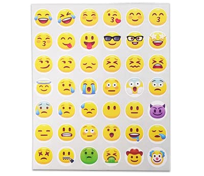ChromaLabel 0.75 Inch Permanent Planner Dot Sticker Pack, 210 Labels Total, 3 Sheets of Variety Planner Stickers, 2 Sheets of Smileys