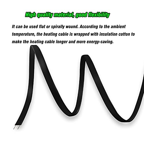 12v 24v 36v 48v trace heating cable,low voltage self regulating heat tape underfloor heating,trace heating cable for Freeze Protection (32Ft(10meters), 12V) 32Ft(10meters)