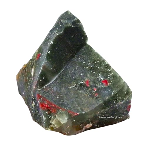 Amazing Gemstone African Bloodstone Raw Crystals and Healing Stones, Natural Rocks for Tumbling and DIY Raw Stones and Crystals (1 lb) 1 Pound