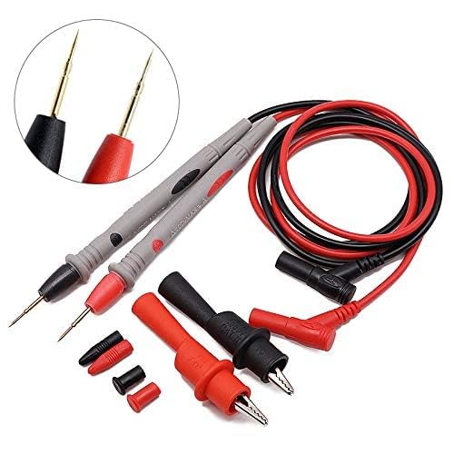 [Australia - AusPower] - Multimeter Test Leads Banana Plug,1000V 20A Digital Multi Meter Clamp Tester Probe Test Leads Kit with Alligator Clips 