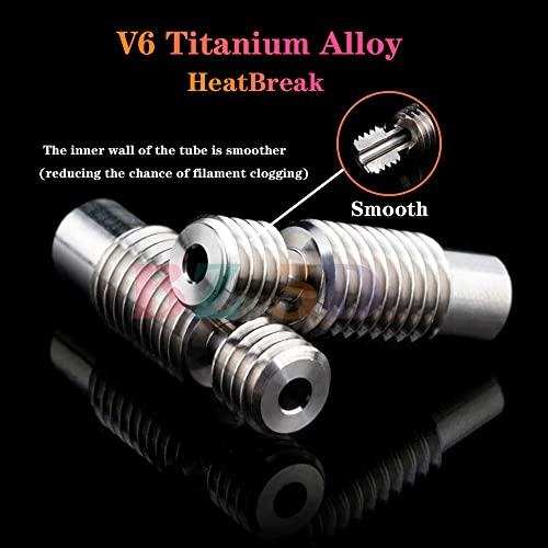 V6 Volcano All Metal Hotend High Flow,Volcano Hardened Steel Nozzle 0.4mm,Titanium Alloy Heatbreak,Heater Block Aluminum for V6 Volcano Hotend Kit,Titan,Dual Drive Extruder. Hardened Steel Nozzle Kit