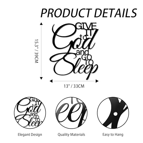 Give It To God And Go To Sleep Metal Wall Art S