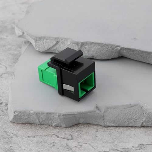 SG Store SC to SC APC Fibre Optic Adapter Module Single Mode Simplex Coupler Keystone Jack Pack of 2