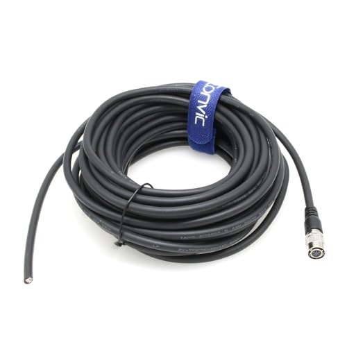 Hirose 6 Pin Female to Open End High Flex Twisted Power I/O Cable for Basler Sony AVT GIGE CCD Industrial Cameras 10M/32.8ft Straight