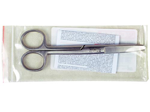 Gima - Curved Surgical Scissors, Blunt End, Length 14.5 cm, Stainless Steel