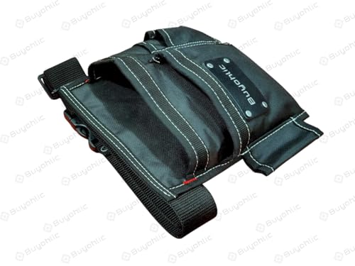 AD INTERNATIONAL durable canvas 5-pocket single-side tool pouch bag with adjustable belt