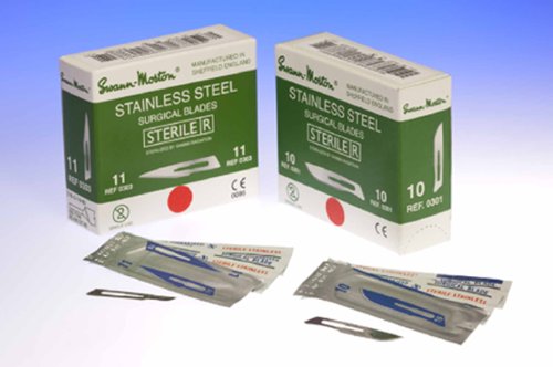 [Australia - AusPower] - Swann-Morton® #14 Sterile Surgical Blades, Stainless Steel [Individually Packed, Box of 100] 