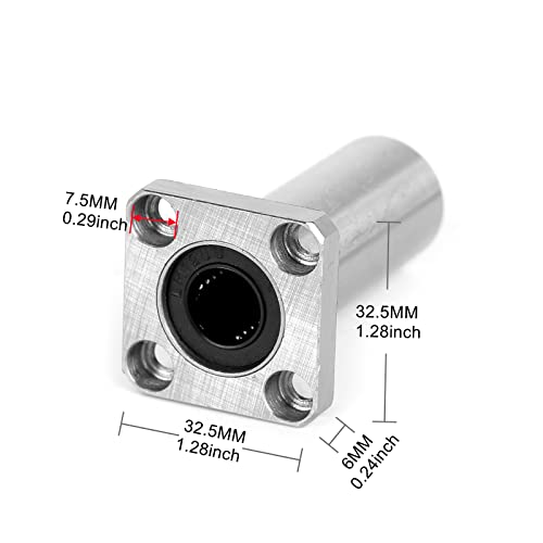 2Pcs LMK12UU Lengthen Model Square Linear Bearing Slide Unit Bushing