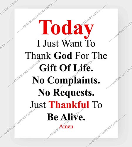 Christian Scripture Wall Art, I Just Want to Thank God, 8x10 Unframed