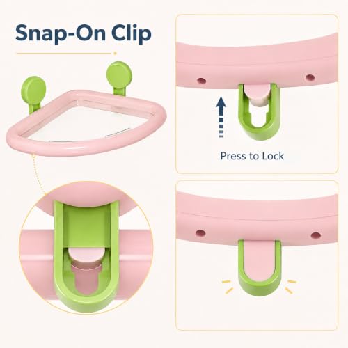 Corner Shower Caddy Suction Cup, 2-Pack Suction Cup Shelves,Pink Pink-2pcs