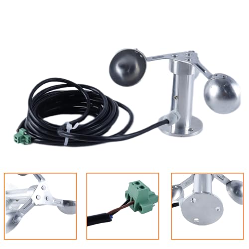 Aluminum Alloy 3-Cup Anemometer Wind Speed Sensor 0-3.8V Detector for Meteorological Monitoring