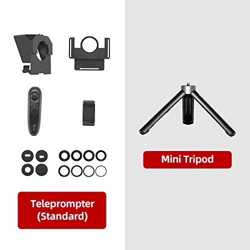 AMBITFUL 7.5'' Mini Teleprompter W/Desktop Tripod for Smartphone & DSLR Teleprompter + Tripod