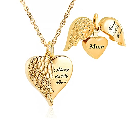 shajwo 2PCS Cremation Jewelry Heart Urn Necklaces for Ashes for Women Girls