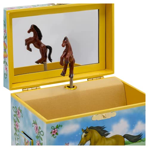 Enchantmints Musical Horse Jewelry Box Horse Spins to Music 4 Pullout Drawers