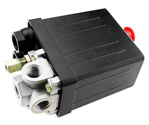 Create idea 175PSI Single Phase Air Compressor Switch 15AMP + 3pcs 1/4 BSP Blanking Plugs