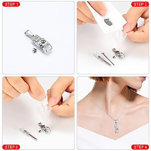 Cremation Jewelry for Ashes Little Car Shape Urn Pendants for Ashes Holder Memorial Keepsake Urn Necklace Cool Necklace Steel