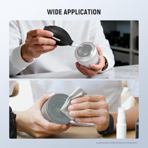 NEEWER 2 in 1 Camera Lens Cleaning Kit for Electronics, Smartphones, Tablets, 1x Camera Air Blower + 1x Soft Cleaning Cloth, HM-50