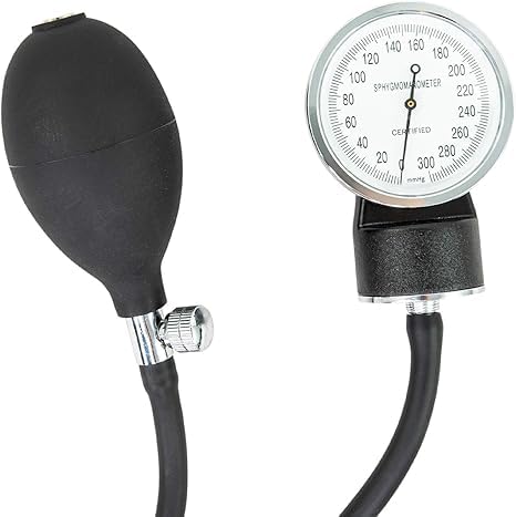 [Australia - AusPower] - LINE2design 58730-BK Manual Blood Pressure Cuff - Adult Large Medical Deluxe Aneroid Sphygmomanometer - Nurses Manual BP Cuff Monitor with Durable Carrying case – Black 