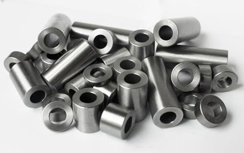 Steel round spacer, 1-inch length, 1/2-inch OD x 1/4-inch ID, plain finish, 10-pack by Metal Spacers Online