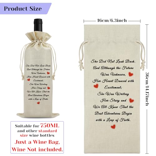 Christian Inspirational Gift for Girls Women Daughter Wine Gift Bags Religious Gift Birthday Gift for Friend Wine Bottle Bag Inspirational Spiritual Baptism Gift Wine Bottle Bag Bible Verse Faith Gift