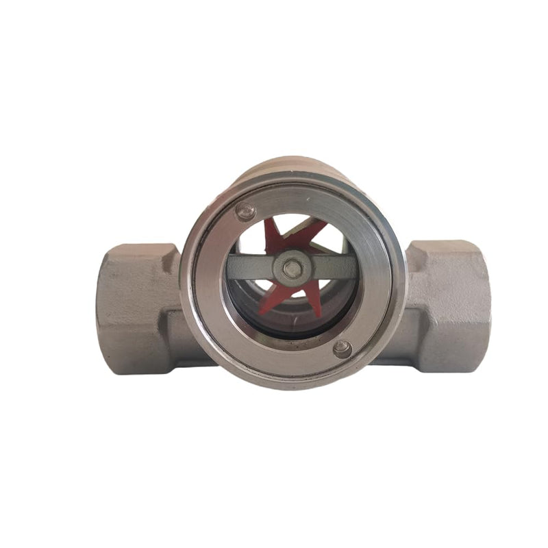 [Australia - AusPower] - 3/4"NPT Female 304 Stainless Window Sight Glass Flow Indicator With Impeller Pipe Medium flow observer DN20-3/4" 