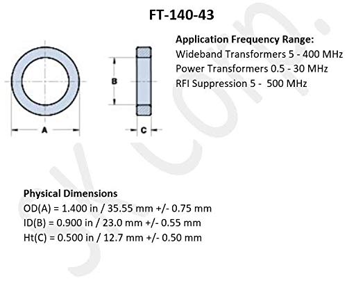 [Australia - AusPower] - FT-140-43 Ferrite Toroid Core 
