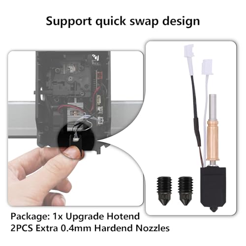Upgrade Hotend Kit for Anycubic Kobra 3 Series, 3D Printer Ceramic Heater 24V 60W Hotend Integrated Throat Heating Block Kit for Anycubic Kobra 3, Kobra 3 Combo Kobra 3 Upgrade