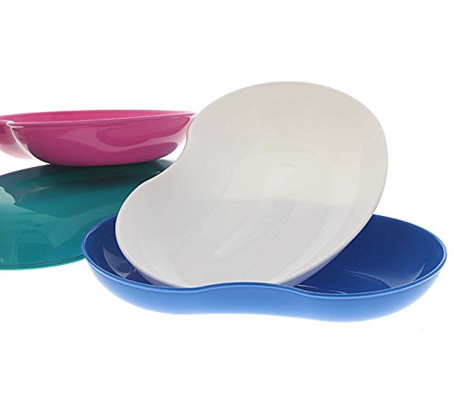 Kosmetex Kidney Bowl, Plastic, Food-Safe, Disinfectable, Autoclavable, Assorted Colors, 4 x Pink
