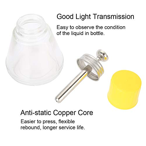 150ml Nail Art Pump Dispenser Empty Bottle Liquid Container Glass Alcohol Press Bottle
