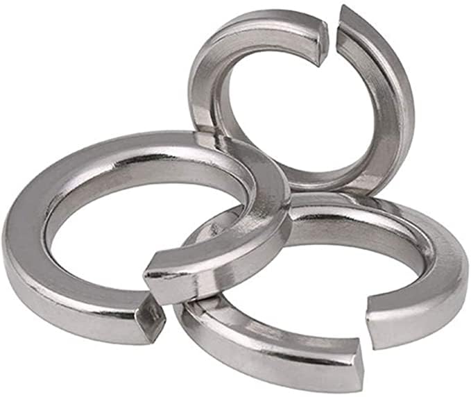 [Australia - AusPower] - 304 Stainless Steel Split Lock Washer Kit, Spring Lock Washer 1/4" 5/16" 3/8" 7/16" 1/2" 5/8",6Sizes/100Pcs 1/4" to 5/8"- 6Sizes Split style 