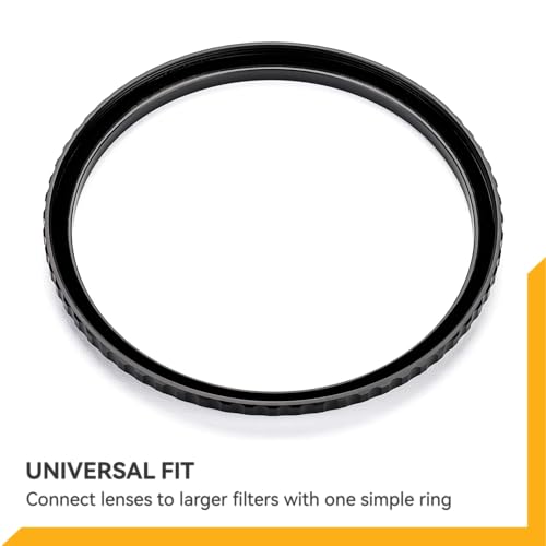 NiSi Brass Pro 49mm to 58mm Step-Up Ring, Converts 49 Lens to 58 Filter 49-58mm