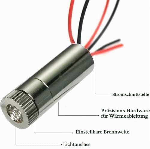 CTRICALVER 1 x 405nm 3-5V Purple Laser Line Module Diode w/Driver Plastic Lens + 1 x AA Battery Holder