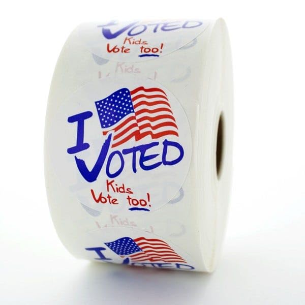 Kids Vote Too! Stickers