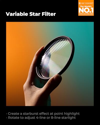 K&F CONCEPT 55mm Variable Star Starburst Filter 4 8 Points