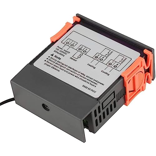 ARCELI AC 110V-220V Fahrenheit/Celsius Digital Temperature Controller Thermostat Heat/Cooling Mode with Sensor 2