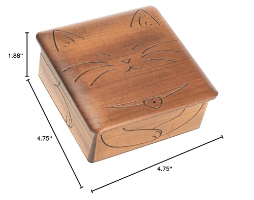 Polish Handmade Wooden Floral Box Linden Wood Keepsake Bracelet Jewelry Box